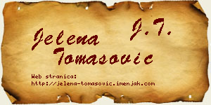 Jelena Tomasović vizit kartica